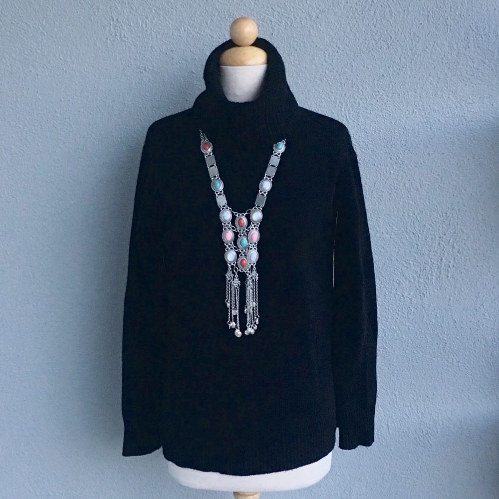 JCREW Wool Blend Black Sweater Size S